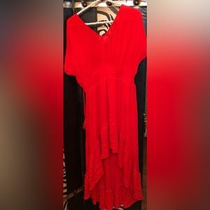 High/ Low Flying Tomato Orange dress, good condition!